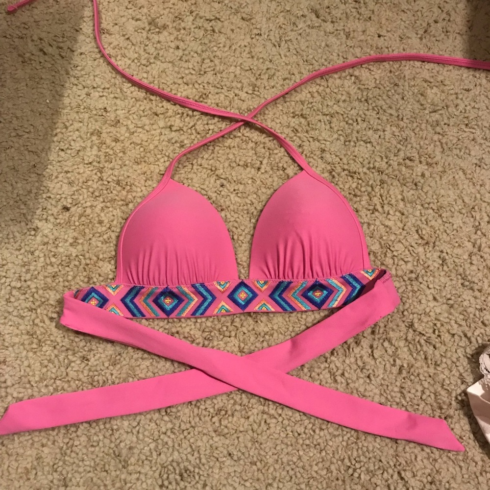aerie pink bikini top
